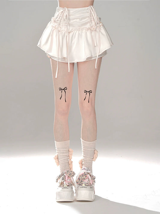 サンセットスカート ピンク スワン ホワイト