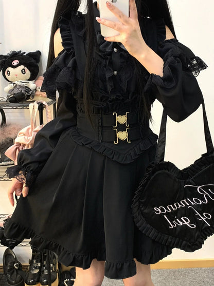 Flir Shoulder Love A-Linien-Rock mit Schnallenriemen