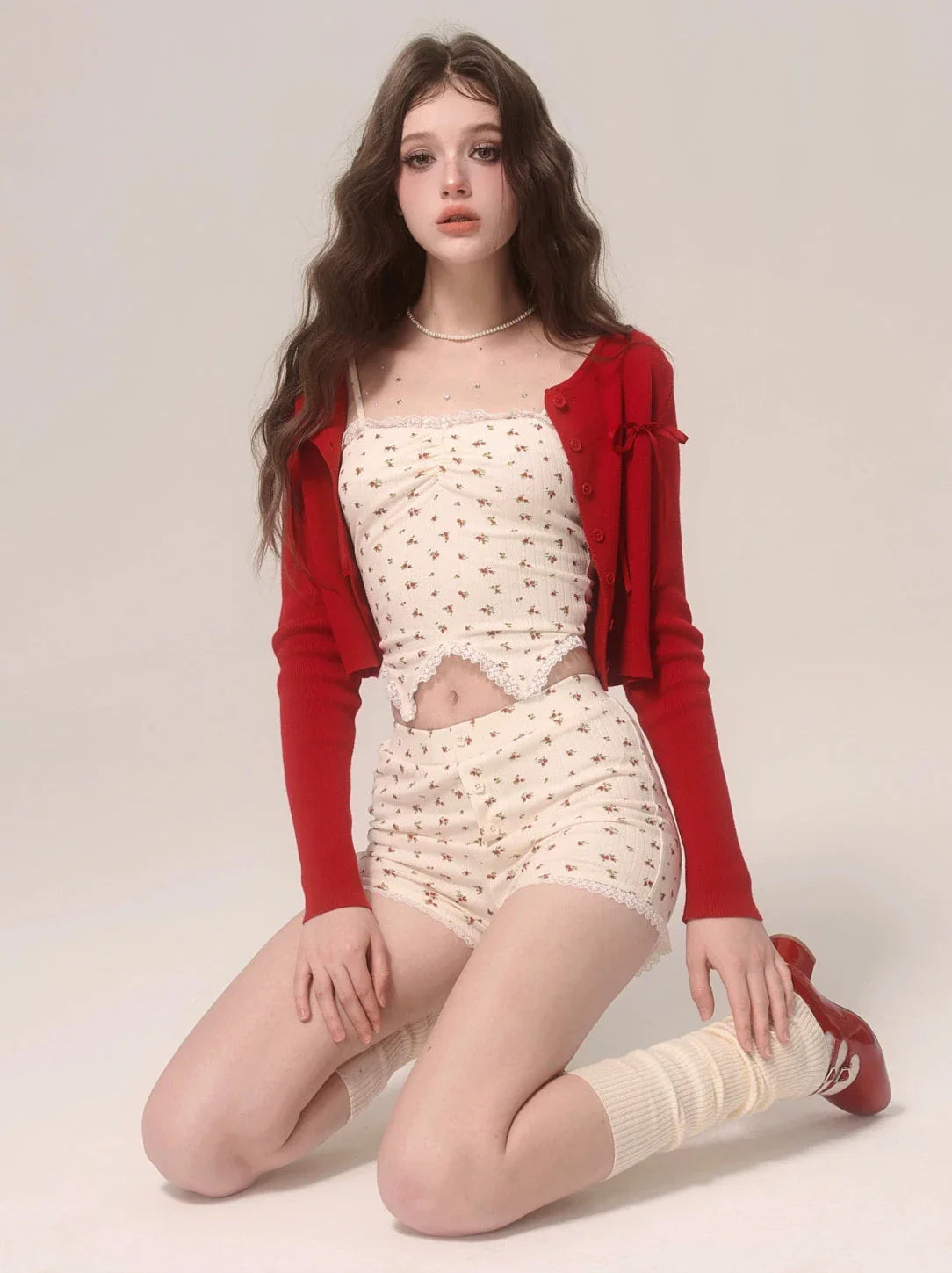 Cake Lace Strapstop Erdbeer-Karo Neckholder