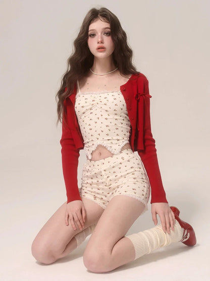 Cake Lace Strapstop Erdbeer-Karo Neckholder