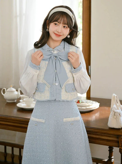 Bandrock Tweedweste Tweedduft Blaues Anzughemd