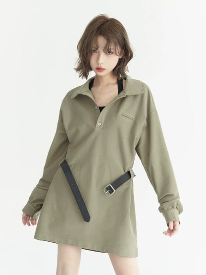 ポロ ルーズトップ ミドル丈