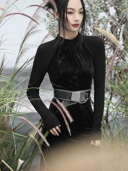 Slim Embossed Mode Dress