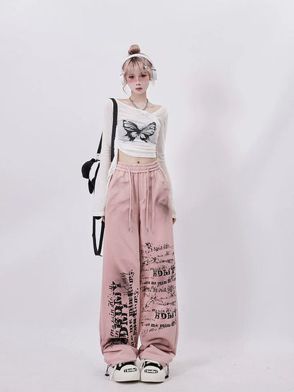 Top Butterfly Short Y2K Raffung