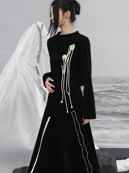 Mote Dark Rib Top Short Tulpe