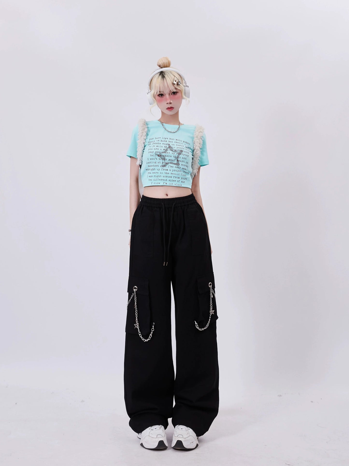 Wide Chain Pants Double Mode