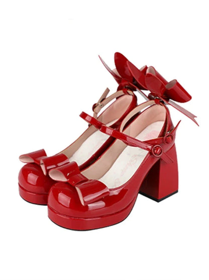 Heels Bunny Ears Ribbon High