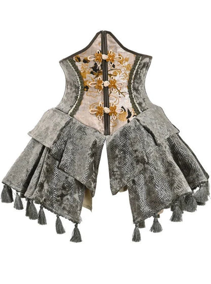 ディスクバックルタッセルフィッシュボーンチャイナウエストバンド