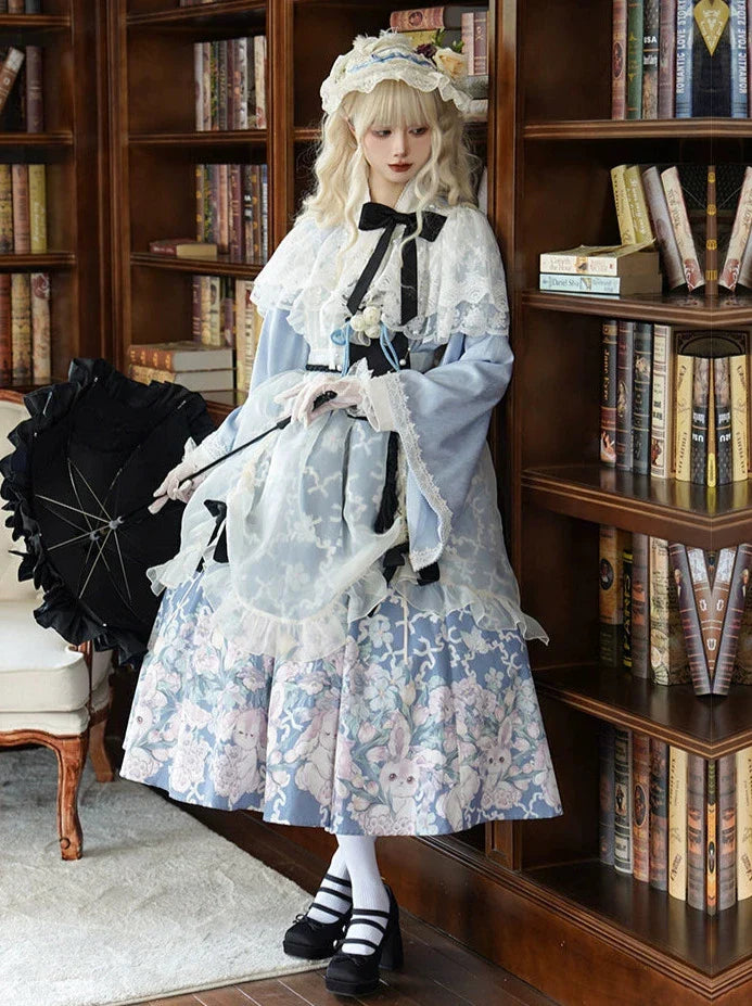 和風スイートプリントメイドアリススーツドレス