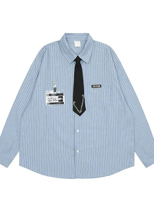 シャツ カレッジ ストライプ ルーズスタイル アメリカン