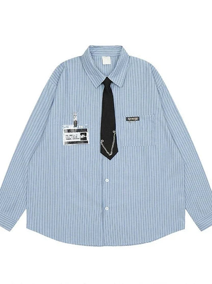 シャツ カレッジ ストライプ ルーズスタイル アメリカン