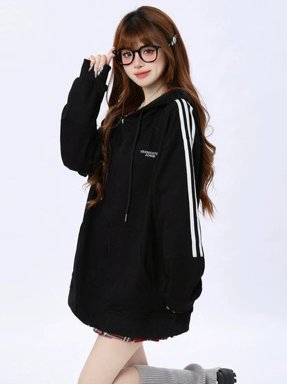 Hoodie Zip Check Casual Jacket Sports Sweat
