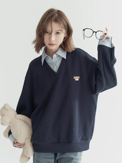 Piece Shirt Point Sweatshirt Design Two One Faux