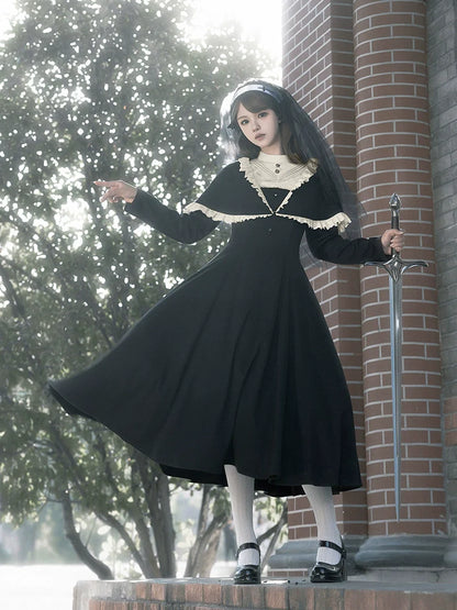 Stück Faux Gothic Kleid Zwei Lolita