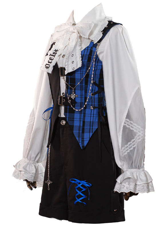 スーツセット チェック ベスト パンツ スカート シャツ プリンス