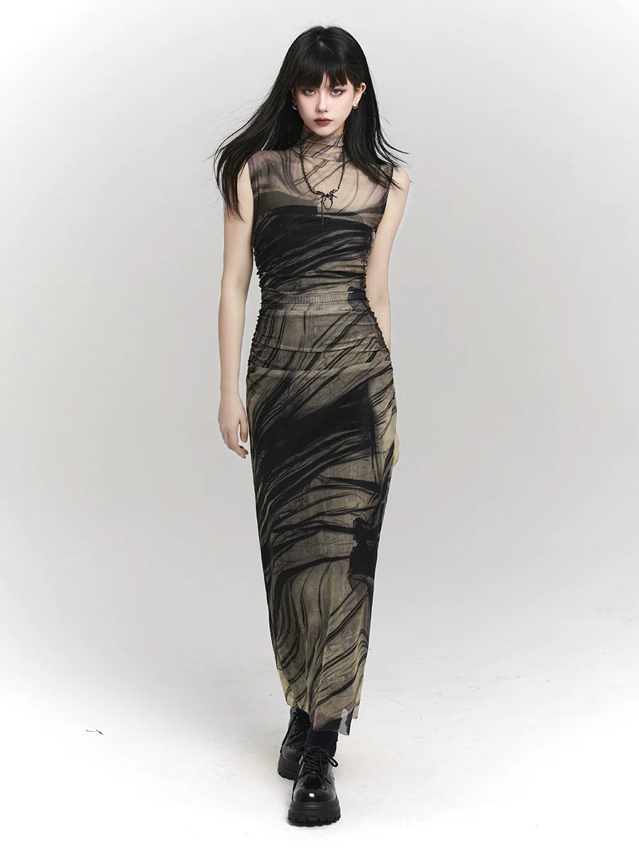 ゴーストガールサマードレスデザインハーフカラーモード