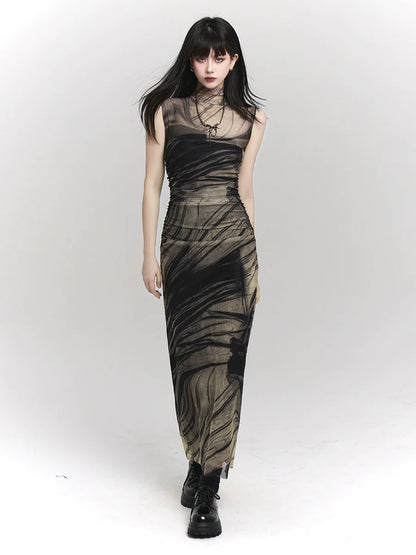 ゴーストガールサマードレスデザインハーフカラーモード