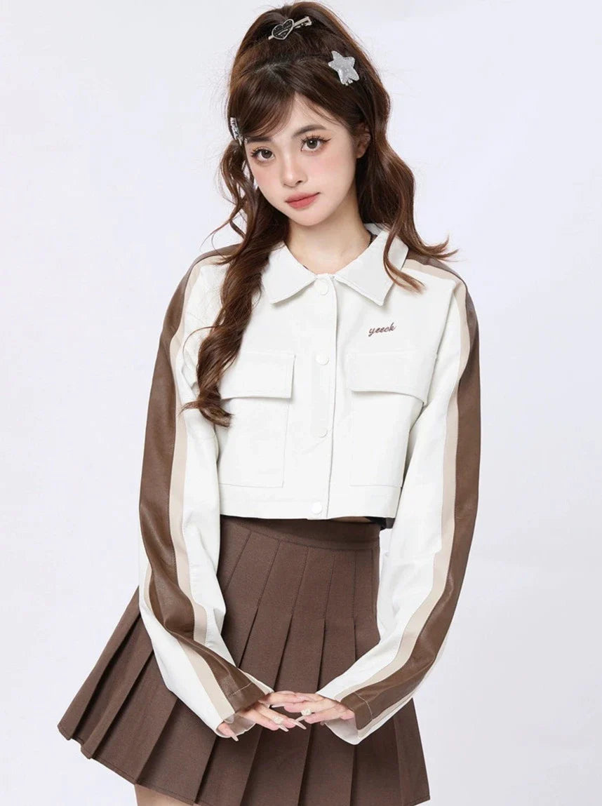 Kurzes Bikermode-Shirt