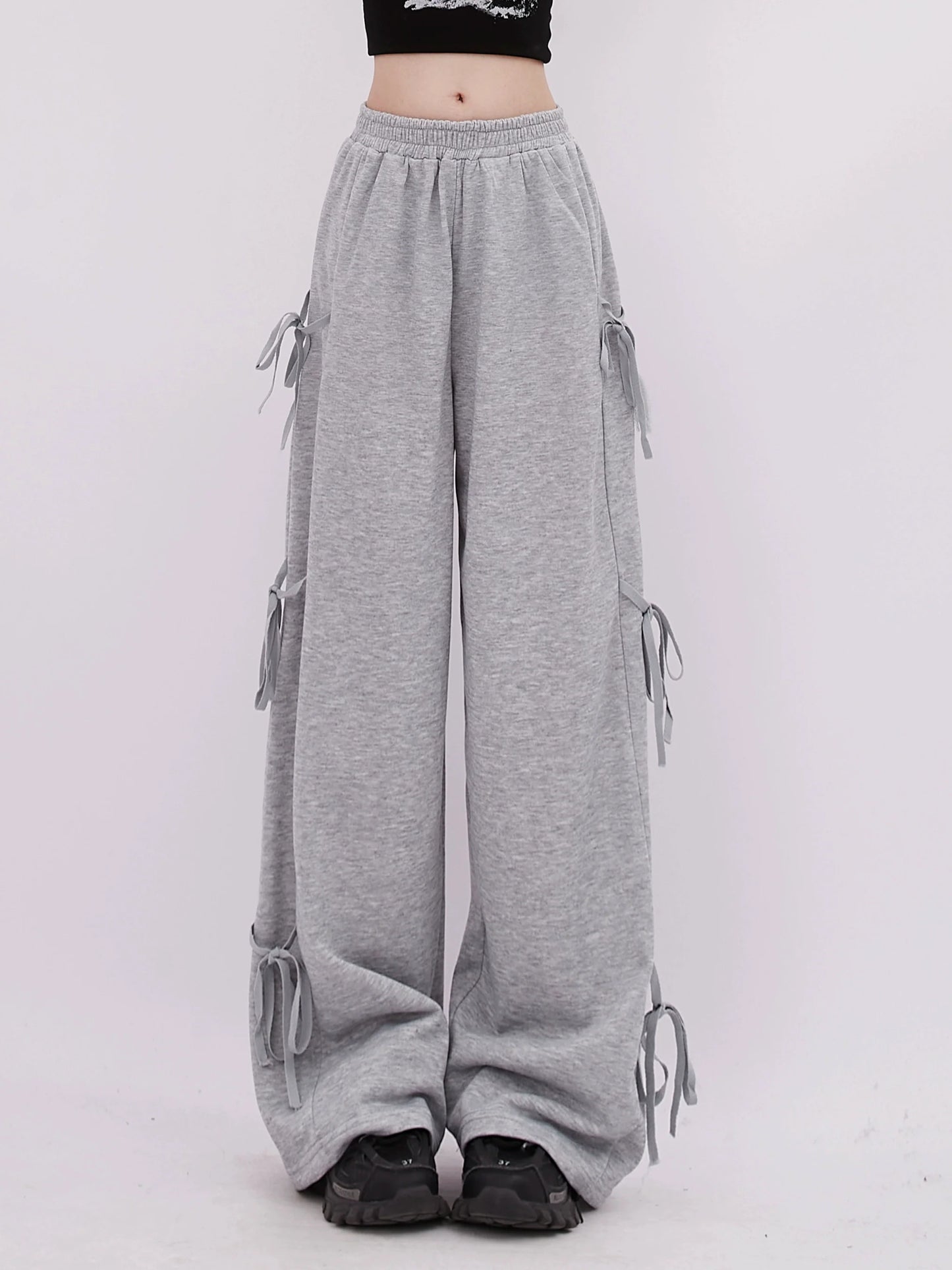 Ribbon Side Sweatpants Casual