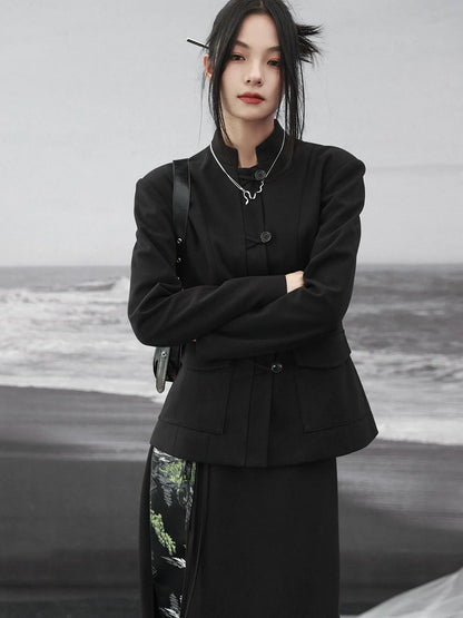 Top Style Mode Kragen Taille Up Stand