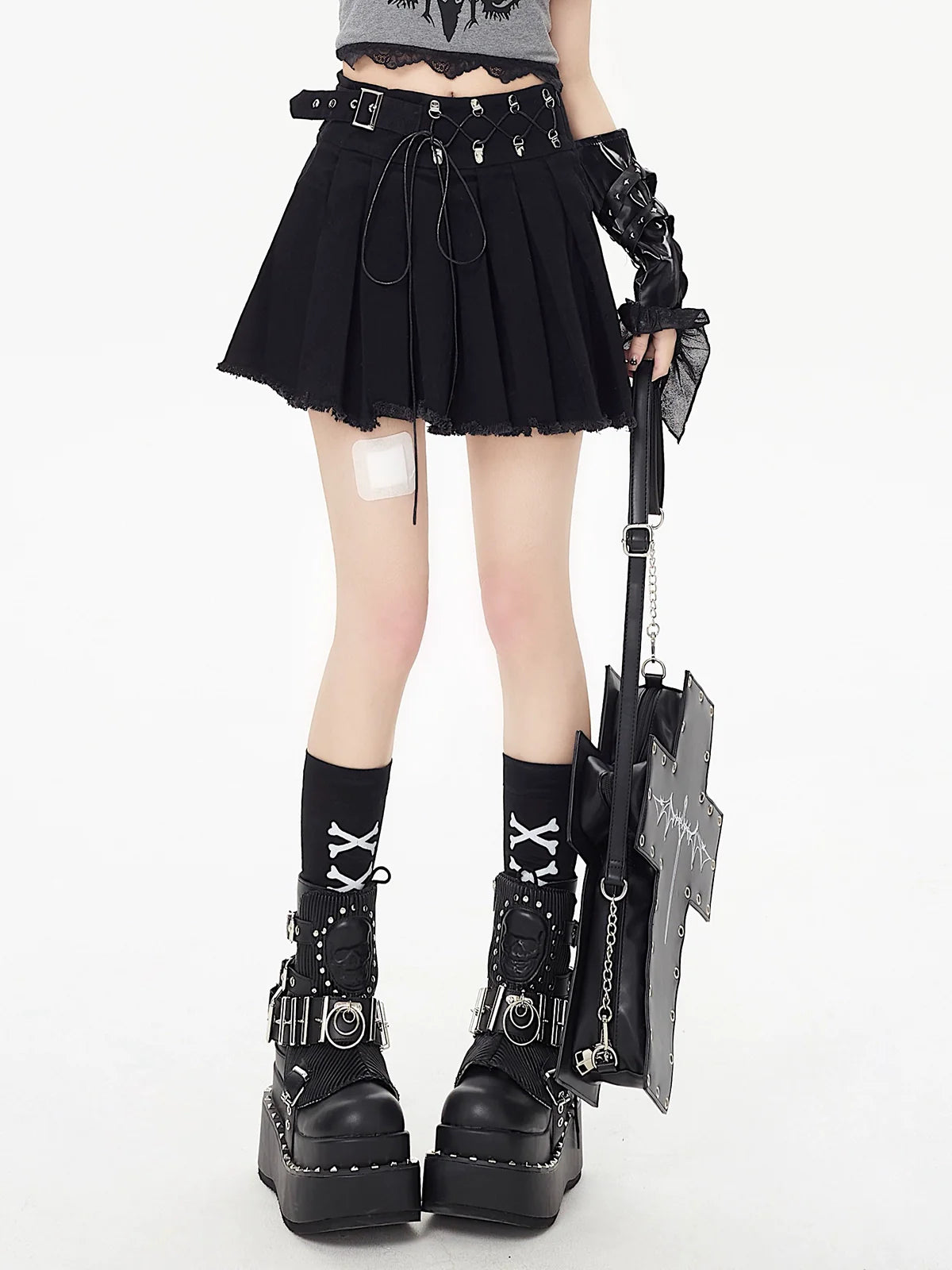 ストリートスカート プリーツ ストラップレススタイル