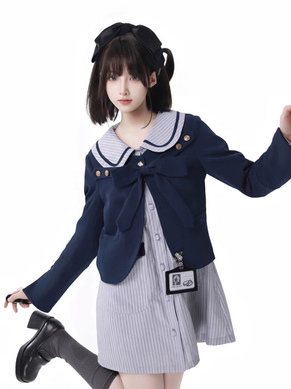 襟付きカレッジシャツ ドール哲学詩スーツ カルスカート