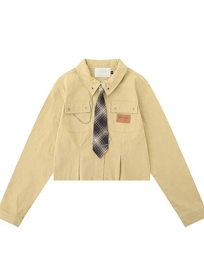 スタイルトップ レトロチェック ショート カレッジ