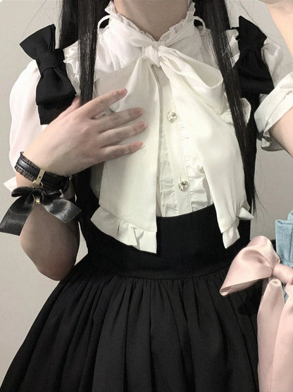 Dream Crystal Sweet Spitzen-Shirt mit Puffärmeln