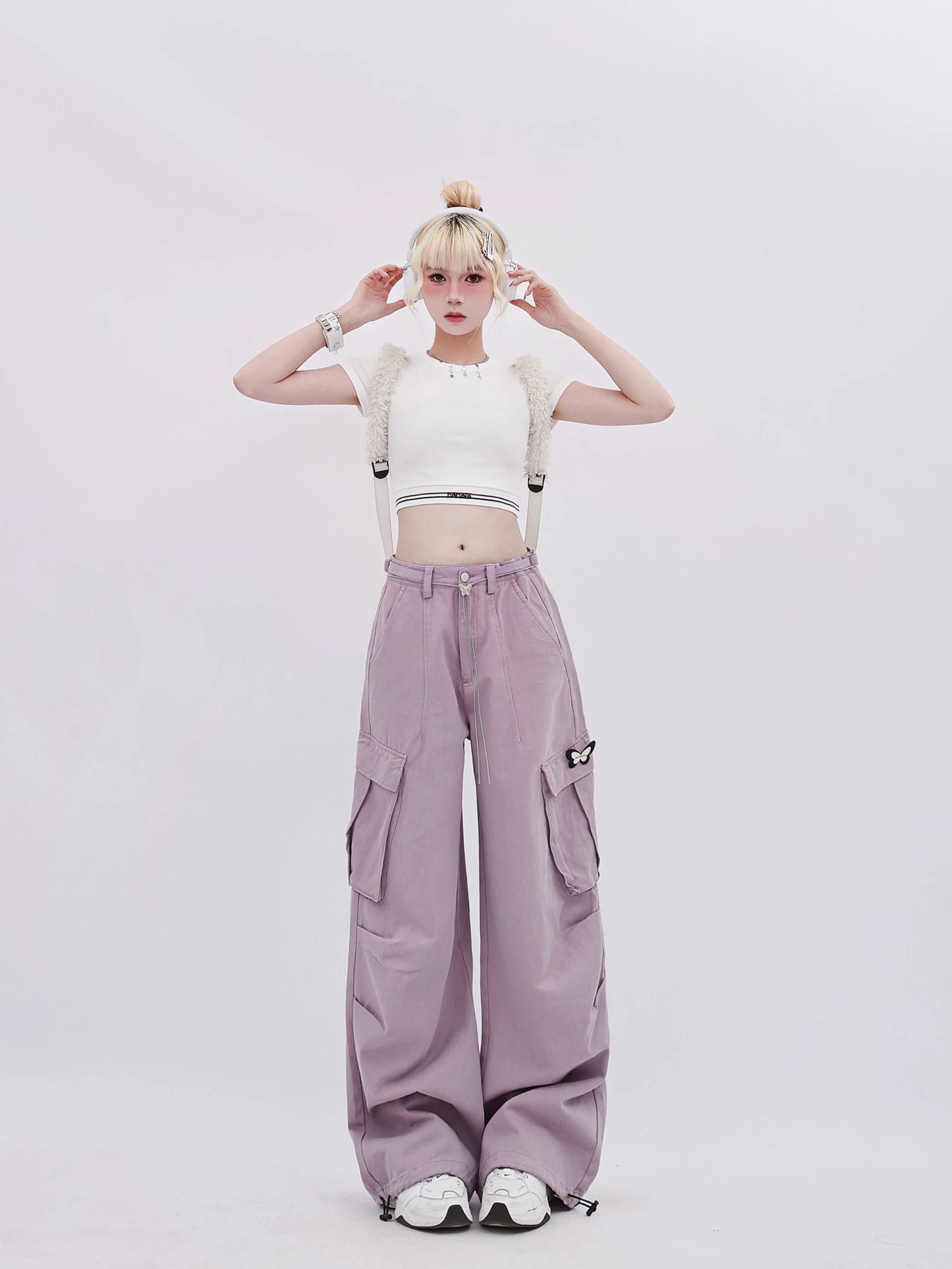Wide Butterfly Pants with Pockets Big