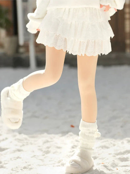 Süßer Lagenkuchenrock aus Spitze