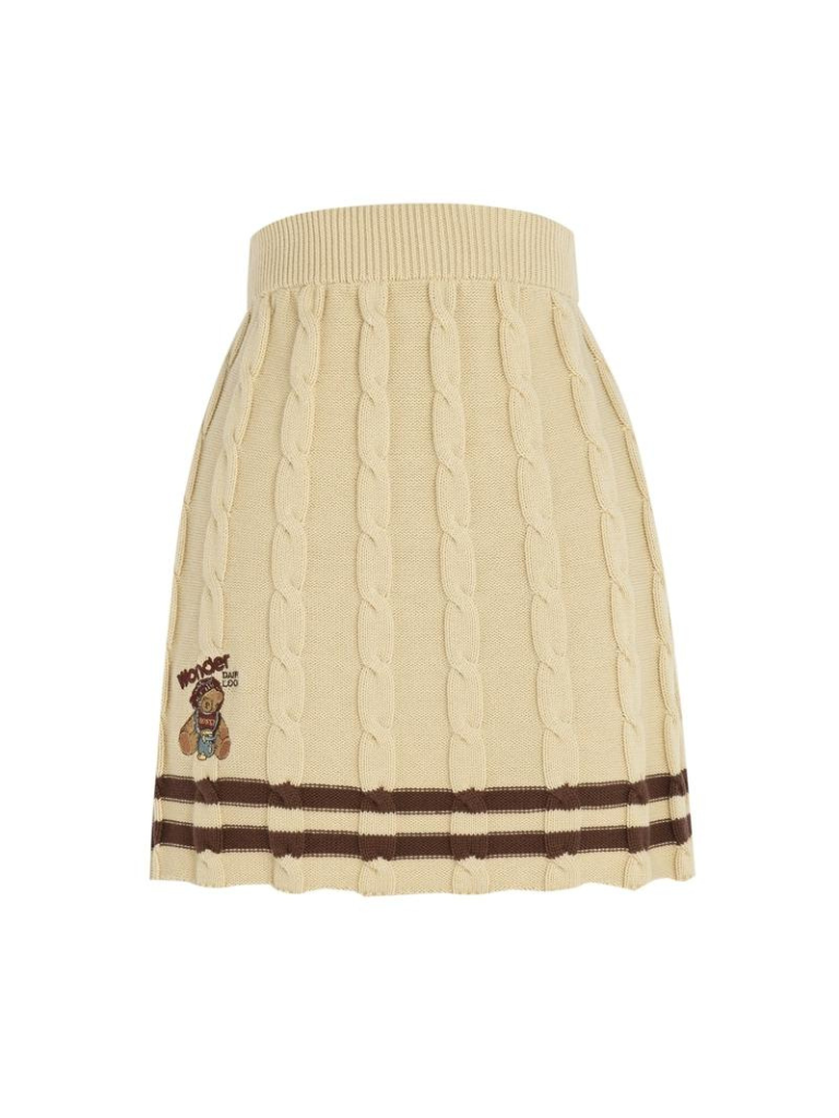 College-Strick-Karo-Zopfmuster-Anzugrock-Weste-Strick-Retro-Stil + Diamant-V-Ausschnitt