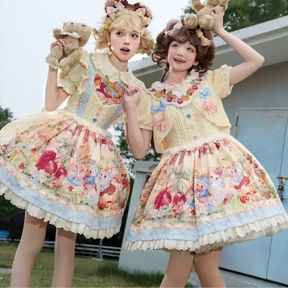 Schürze + Reservierungen Strapsdruckkleid Layered Carrot