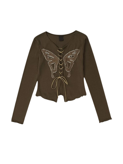 Top Butterfly Inner Retro Design Amerikanischer Riemen