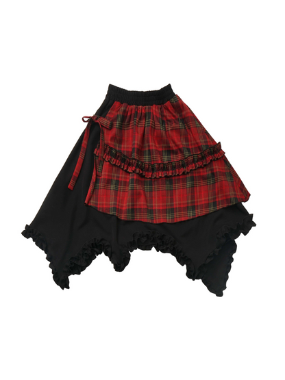 Lace Hoodie Black Stout Double Knit + Cherry Zip