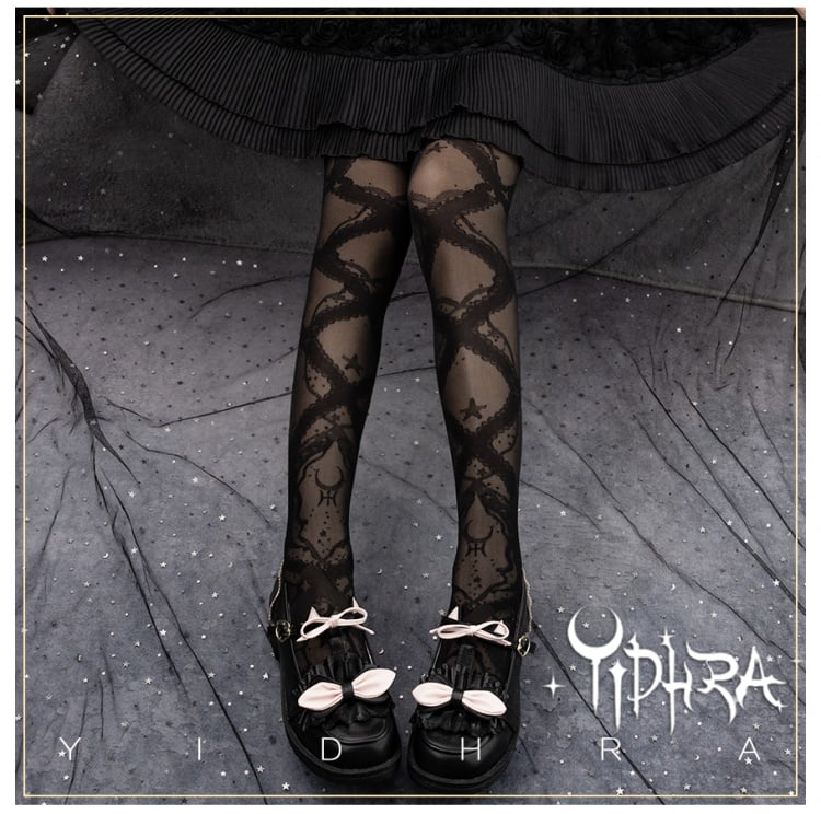 ヒトデと砂利のサマーロリータタイツ