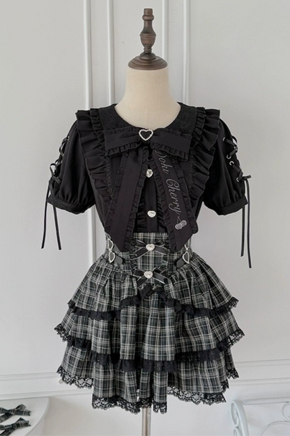 スカート ブラック コード 予約 シャツ マイン リボン バードケージ +