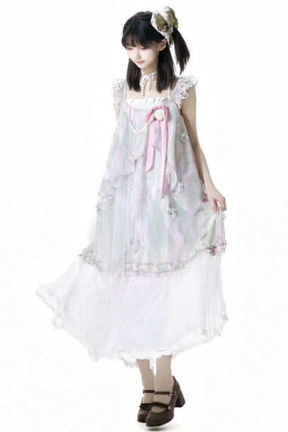 ショートパンツ + ブリス フローラル ノースリーブ トップ ドレス