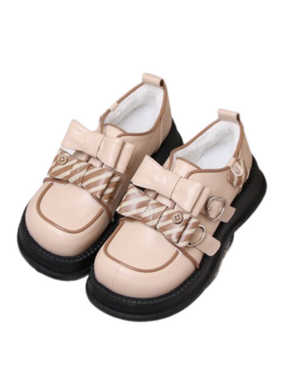 Ribbon Shoes Platform Velvet Lolita