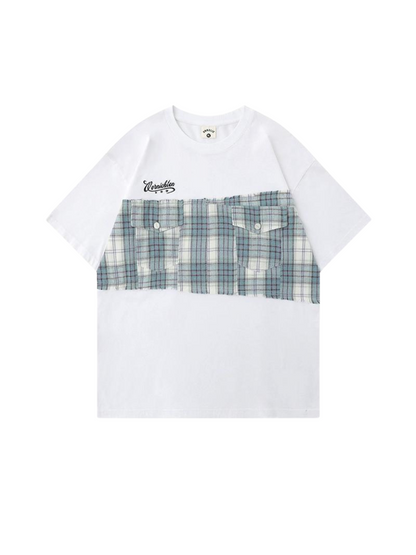 ゆったりTシャツ オーバーサイズ チェック