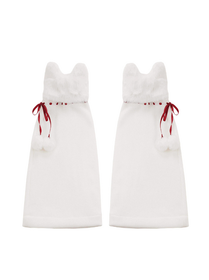 Nyar Story Court Mantoner Leg Warmer + Off -Shoulder Dress