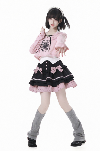 ベリーケーキキャミソールスカートフレンチトップ+リボンネックホルター