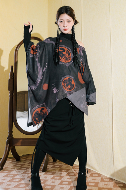 スタイルモード スモックトップケープ ルーズ