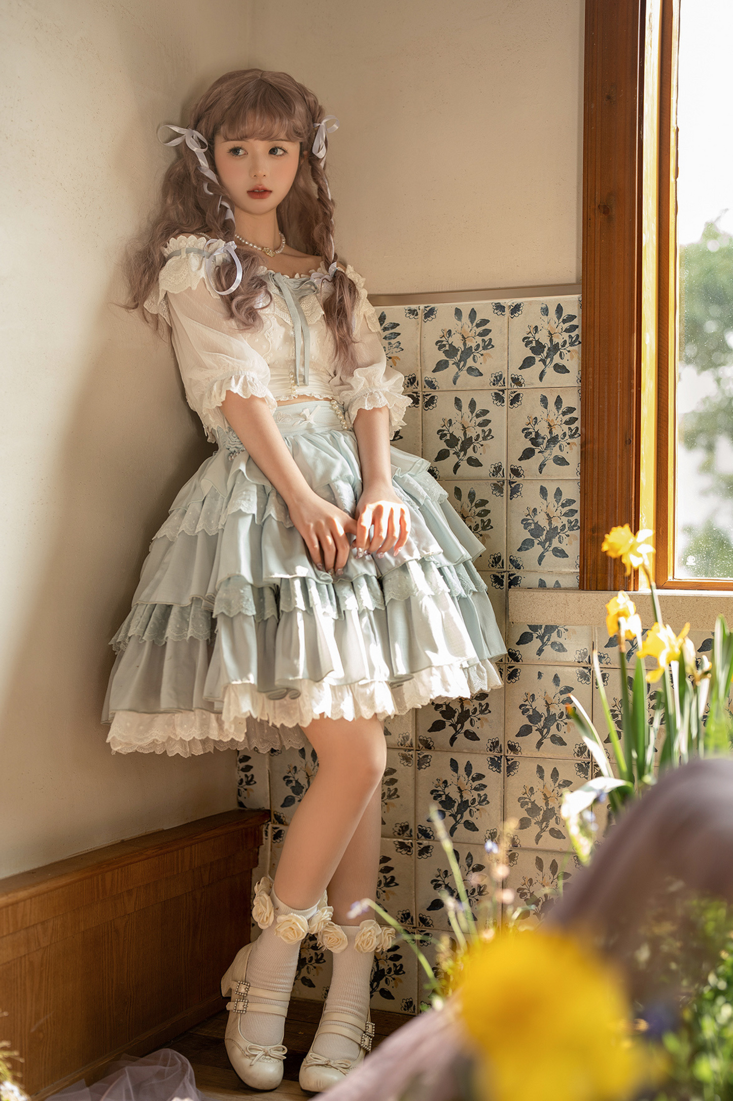 スカートトップ 甘くてかわいい デイリードール + ロリータ