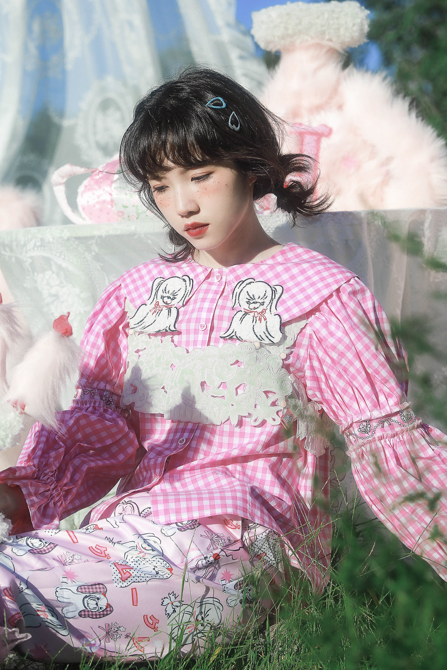 パピースリーブのレトロなロングシャツデザイン