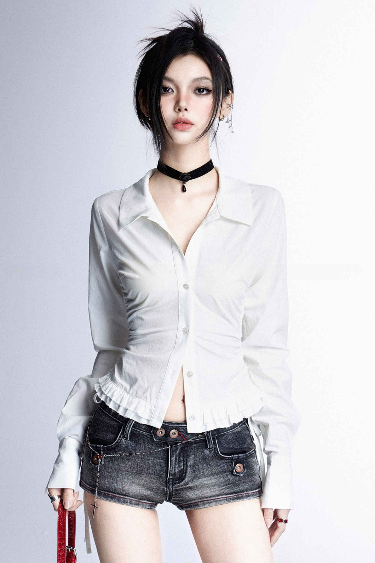 ウエストパンツ スリム ローフィット ホット