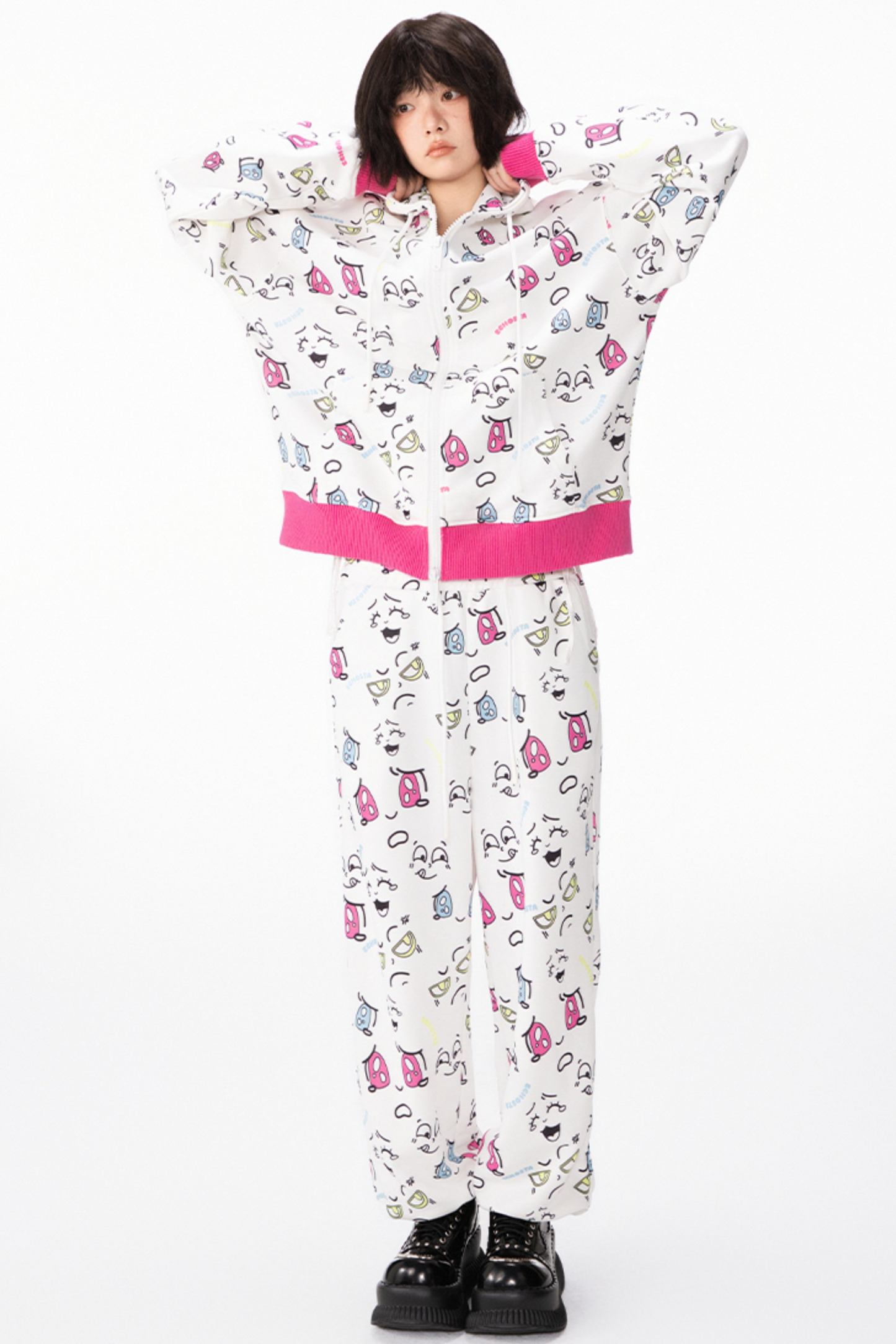 カラフルなポッピンピクトグラムのセットアップデザイン