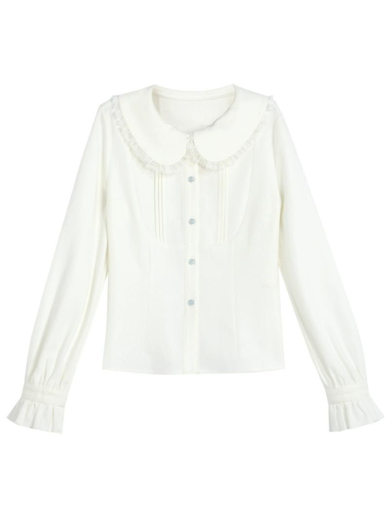 Glockenblumen-Setup: Strick-Kuchenrüsche + Hemdrock + Weste