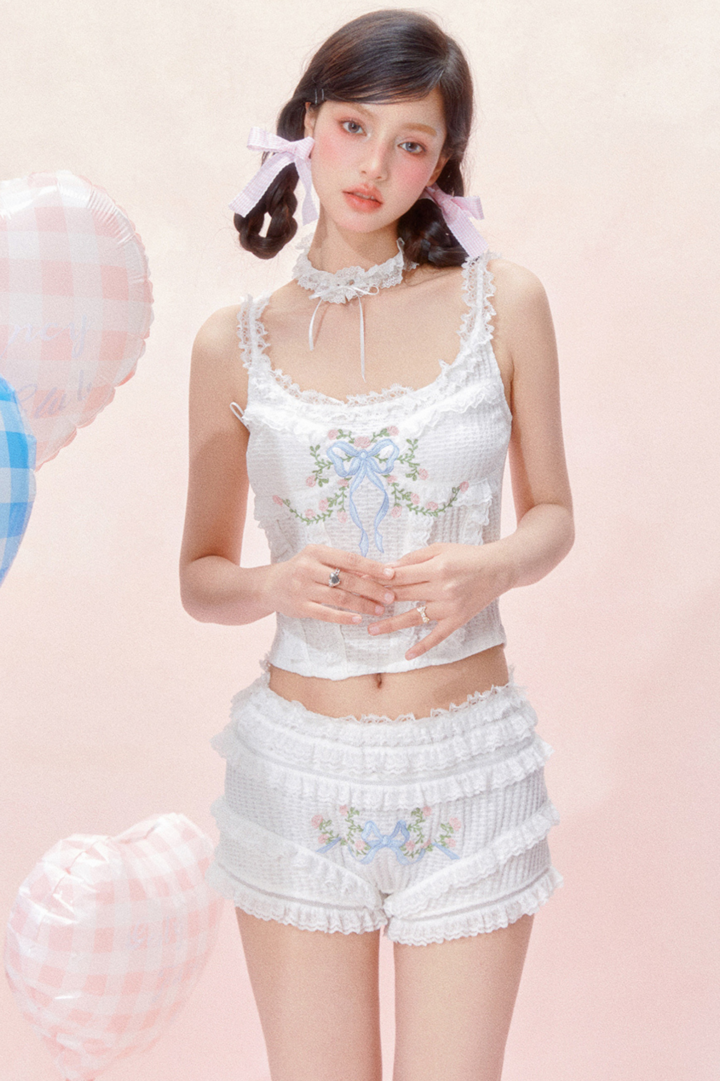 ドリームショーツ レースキャミソール + トップ ロココ