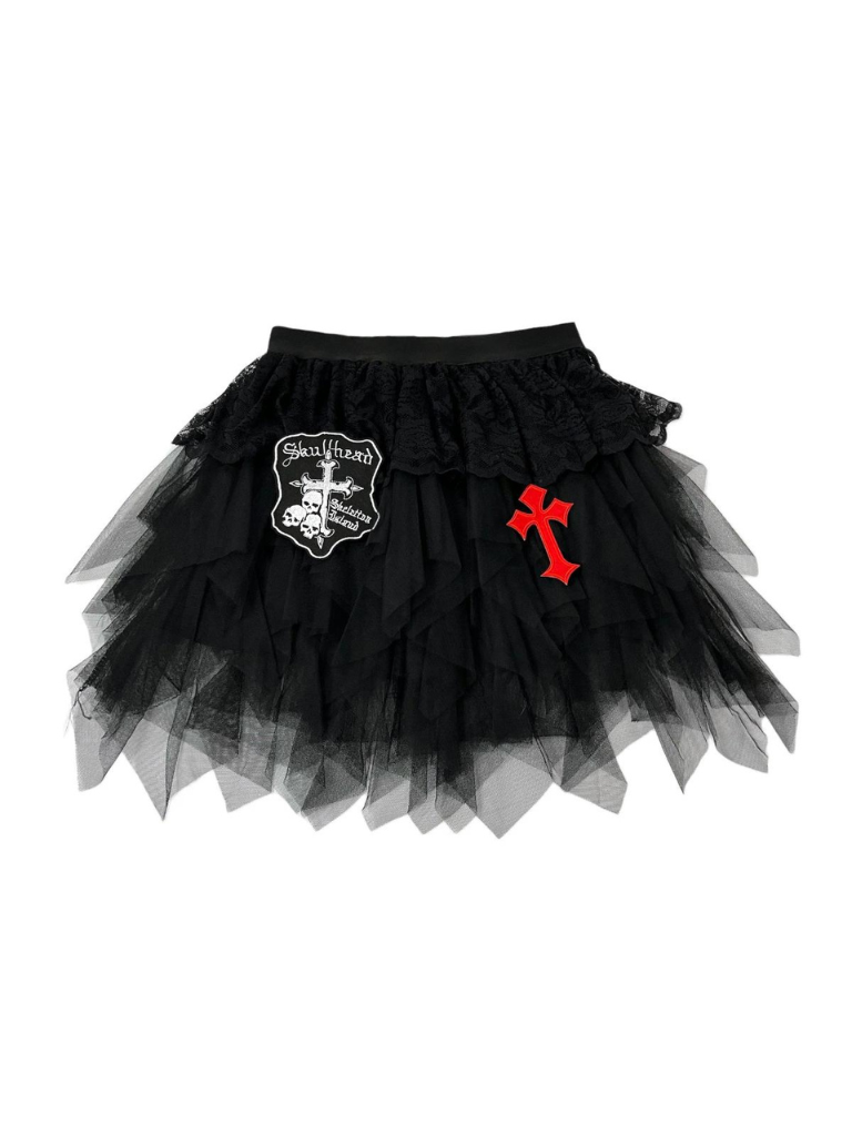 Tulle Girl Cake Skirt Rock Gothic Red + Camisole