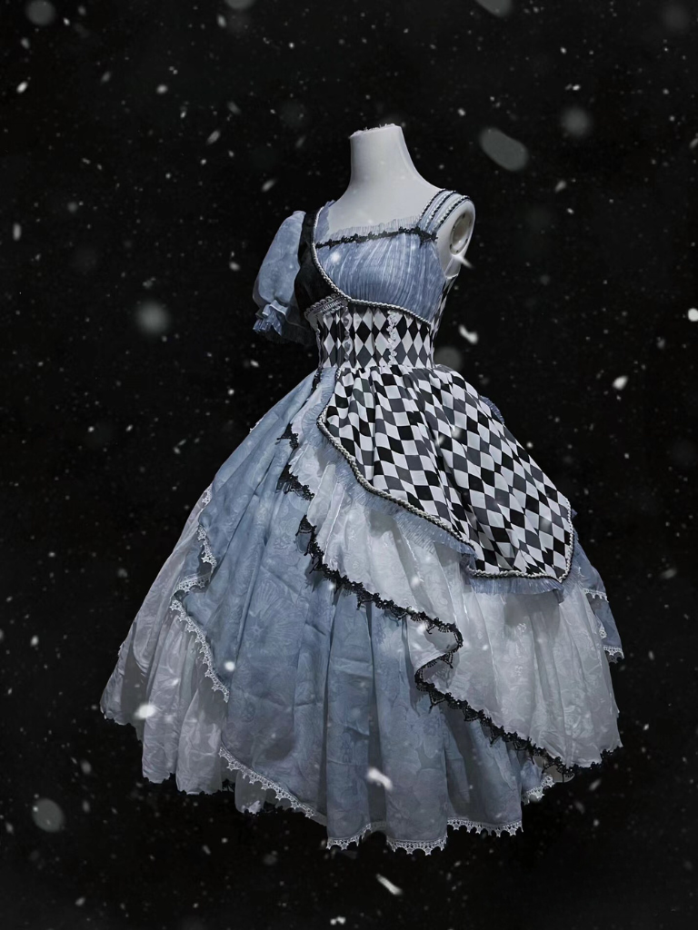 不思議の国のアリス アシンメトリーチェックドレス